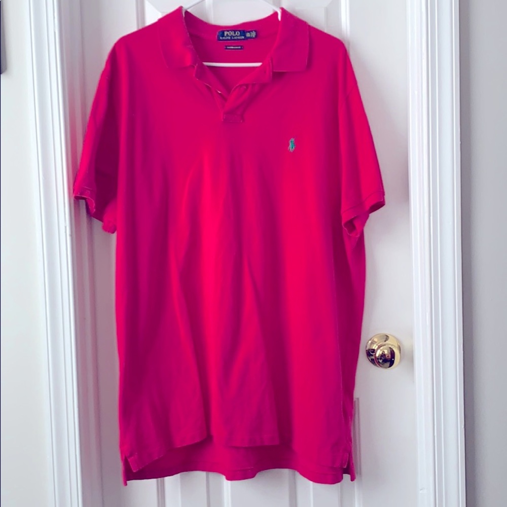 Men’s Polo Ralph Lauren slim polo xxl hot pink